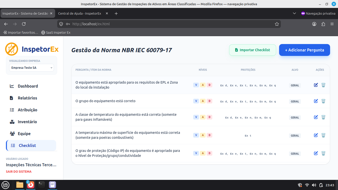 Editar Checklist